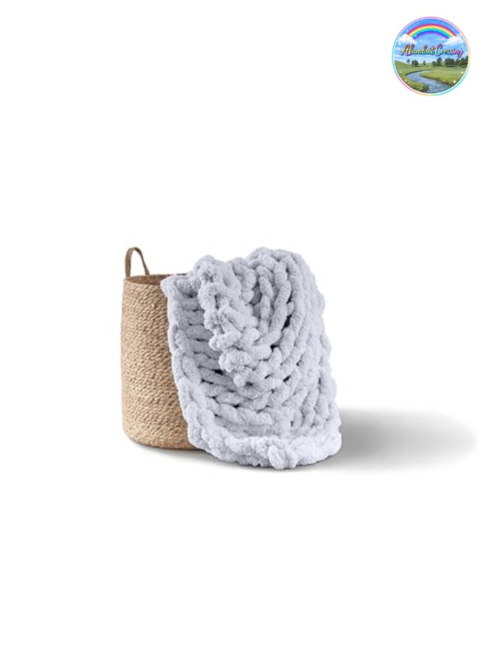 Chunky Knit Throw Blanket 100% Hand Knit Jumbo Chenille Yarn 50x60 Bedding